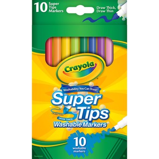 Crayola สีเมจิกล้างออกได้ ซุปเปอร์ทิปส์ 10สี ( Crayola SuperTips )