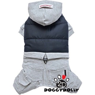 Pet cloths -Doggydolly  เสื้อผ้าแฟชั่น สัตว์เลี้ยง ชุดหมาแมว กันหนาว ฮู้ด กางเกง  Winter 1-9โล  W107