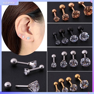 &lt;Wholesale&gt; เครื่องประดับต่างหูแบบติดหูประดับ Rhinestone สําหรับผู้ชายและผู้หญิง