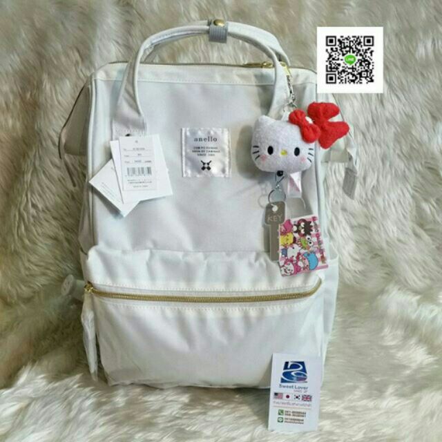 100% Authentic JAPAN ANELLO Bag Rucksack M 40 cm White
