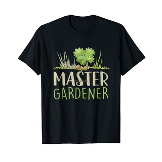 เสื้อยืดผ้าฝ้าย ขายดี เสื้อยืด พิมพ์ลาย Master Gardener Plant Lover Gardening Tee IPnaej34NFegbg29