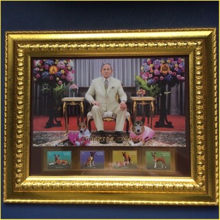 กรอบรูปและชุดสแตมป์คุณทองแดง ขนาด14*11.5นิ้ว