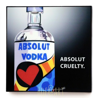 รูปภาพ Absolut VODKA วอดก้า รูปภาพ​ติด​ผนัง​ pop art การ์ตูน cartoon แต่งบ้าน ของขวัญ กรอบรูป ของสะสม