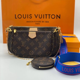 Lv set 3 ชิ้น ทรงญาญ่า สายน้ำเงิน