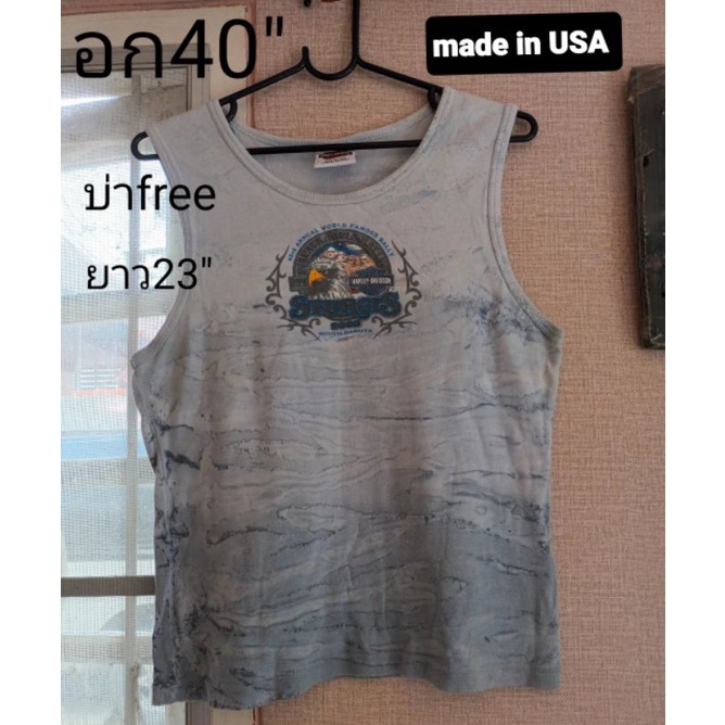 เสื้อ กล้าม Harley Davidson ผู้หญิง อก38"-40" made in USA