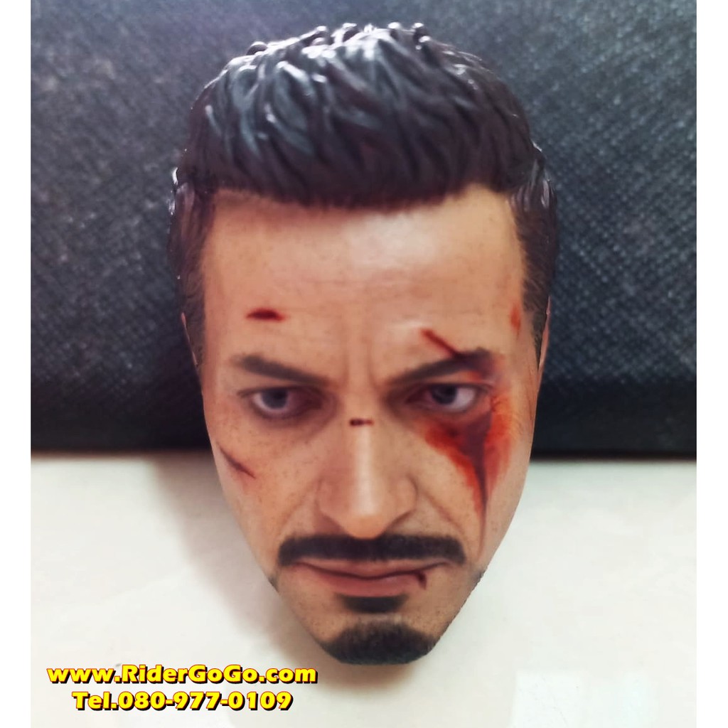 หัวโทนี่ สตาร์ก หัวแท้ Hot toys Ironman Tony Stark 1/6 Head Sculpt ไว้ใช้สำหรับโมเดล