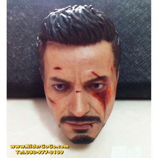 หัวโทนี่ สตาร์ก หัวแท้ Hot toys Ironman Tony Stark 1/6 Head Sculpt ไว้ใช้สำหรับโมเดล