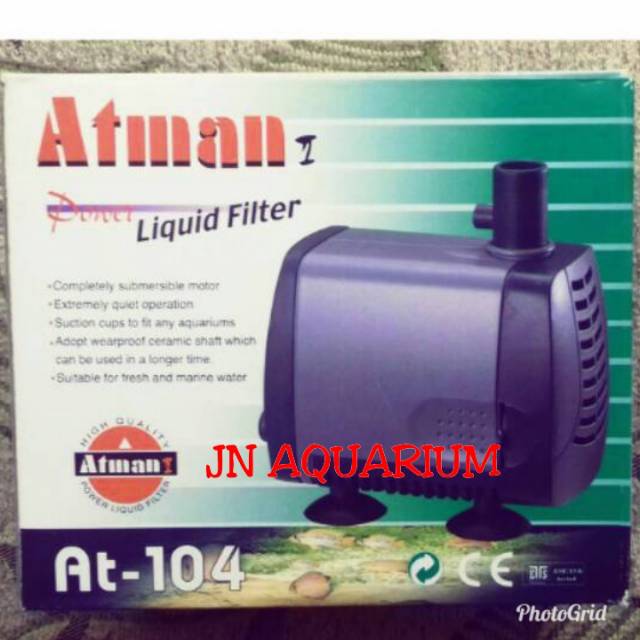 ATMAN AT-104 POWER HEAD LIQUID FILTER SUBMERSIBLE WATER PUMP HYDROPONIC AQUARIUM FILTER