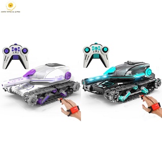 ของเล่นรถถังบังคับ 2.4G 4WD RC Crawler Tank Water Bomb War 360° รถถังบังคับวิทยุ