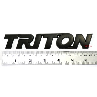 (1ชิ้น) TRITON LOGO โลโก้ไทรทัน สีดำด้าน ขนาด 16.5 เซนติเมตร MITSUBISHI TRITON L200 สติ๊กเกอร์ ป้ายท้ายรถ