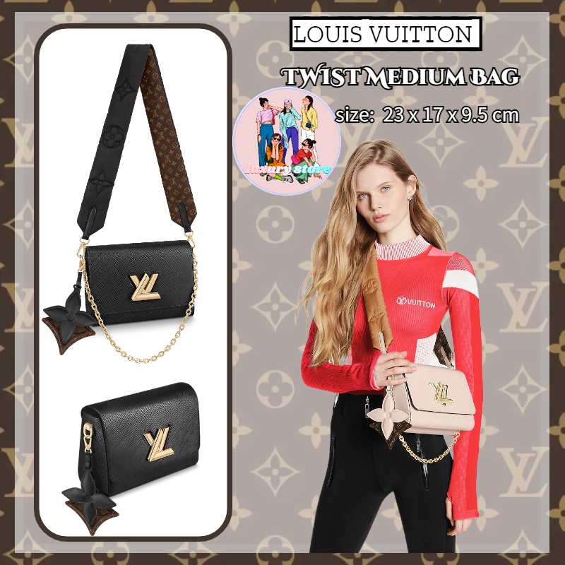 Louis Vuitton   หลุยส์วิตตอง    TWIST กระเป๋า/กระเป๋าถือ/กระเป๋าสะพายข้าง/กระเป๋าสตรี/ซื้อในยุโรปของแท้ 100%