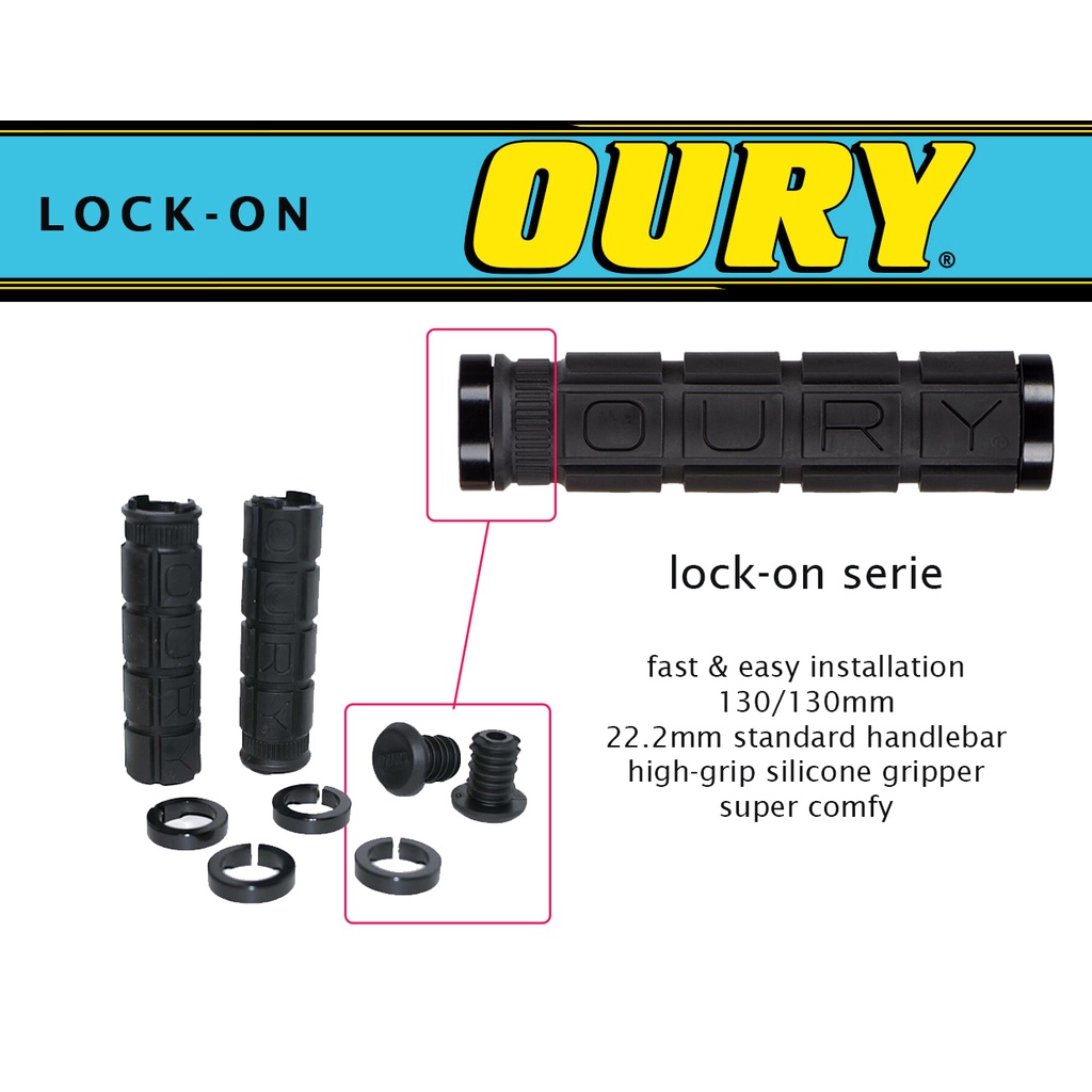 ปลอกแฮนด์ OURY GRIPS LOCK-ON ปลอกแฮนด์รุ่นมีแหวนล๊อก