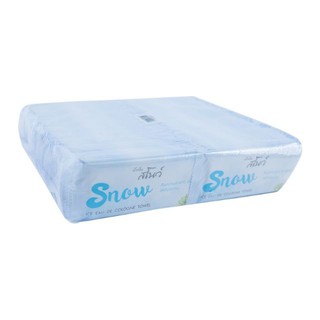 SNOW สโนว์ ผ้าเย็น ชนิดผ้าสำลี ขนาด 22.8cmx22.8cm (บรรจุ 100 ผืน) (8852232101008)