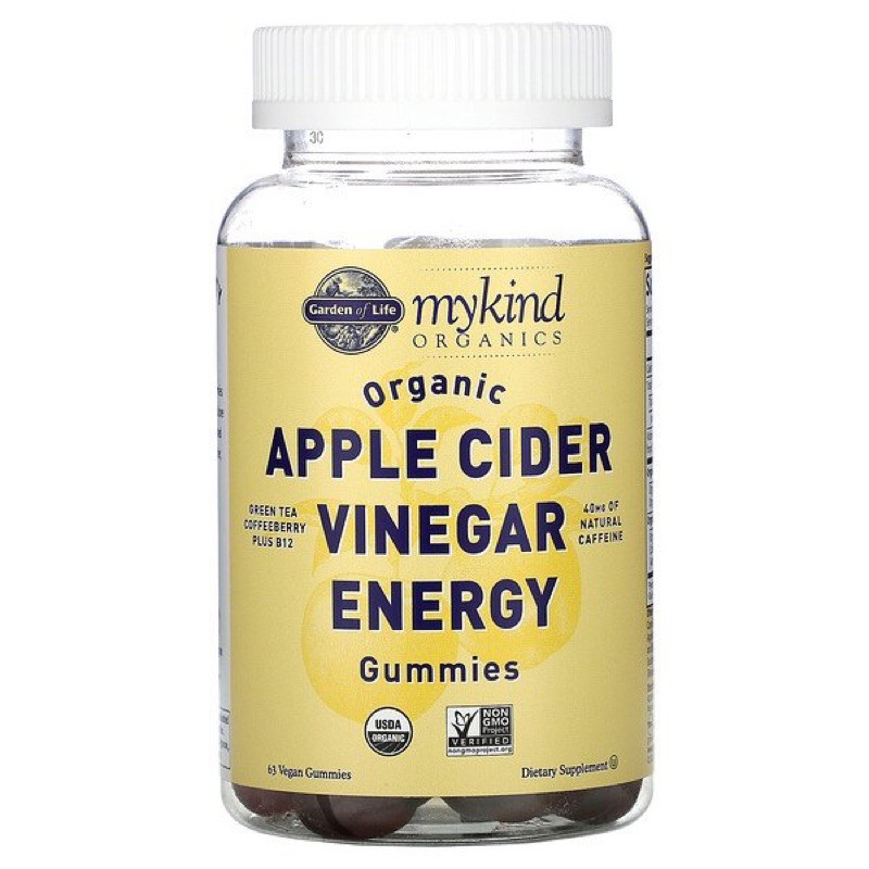 New💫Pre-order💫 Garden of Life, Organic Apple Cider Vinegar Energy Gummies, 63 Vegan Gummies🇺🇸