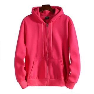 PannoFluxus เสื้อฮู้ดซิปแขนยาวสีทึบซึ่งผู้ชายและผู้หญิงสามารถสวมใส่ได้ในทุกฤดูกาล เรียบง่าย ทันสมัย ​​และหล่อเหลา