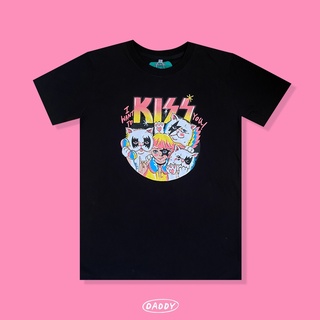 Kiss T-Shirt เสื้อยืดสีดำ ด้านหน้าสกรีนลาย สุดเท่ ใหม่