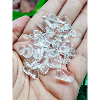 อัญมณีควอตซ์ใส เล็ก ขัดมันเงา Quartz Crystal