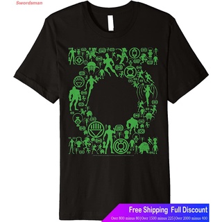 คอลูกเรือSwordsman เสื้อยืดกีฬา DC Comics Green Lantern Logo Icon Fill Premium T-Shirt Short sleeve T-shirts