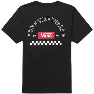 Vans เสื้อยืดลําลอง แขนสั้น พิมพ์ลายตัวอักษร ทรงหลวม สําหรับผู้ชาย VN0A54PABLK 3KS