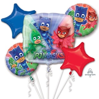 ลูกโป่งฟอล์ย PJ Masks Balloon Bouquet set 5 ชิ้น