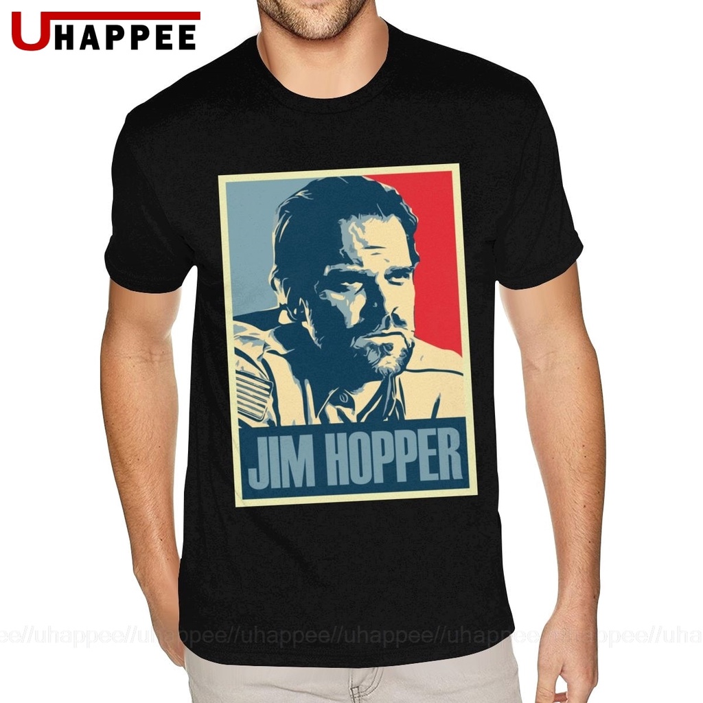 Custom Made Stranger Things Jim Hopper 1 Cotton XS-3xl แขนสั้นสีแดงลูกเรือ GILDAN วาฟเฟิลเสื้อ t เสื