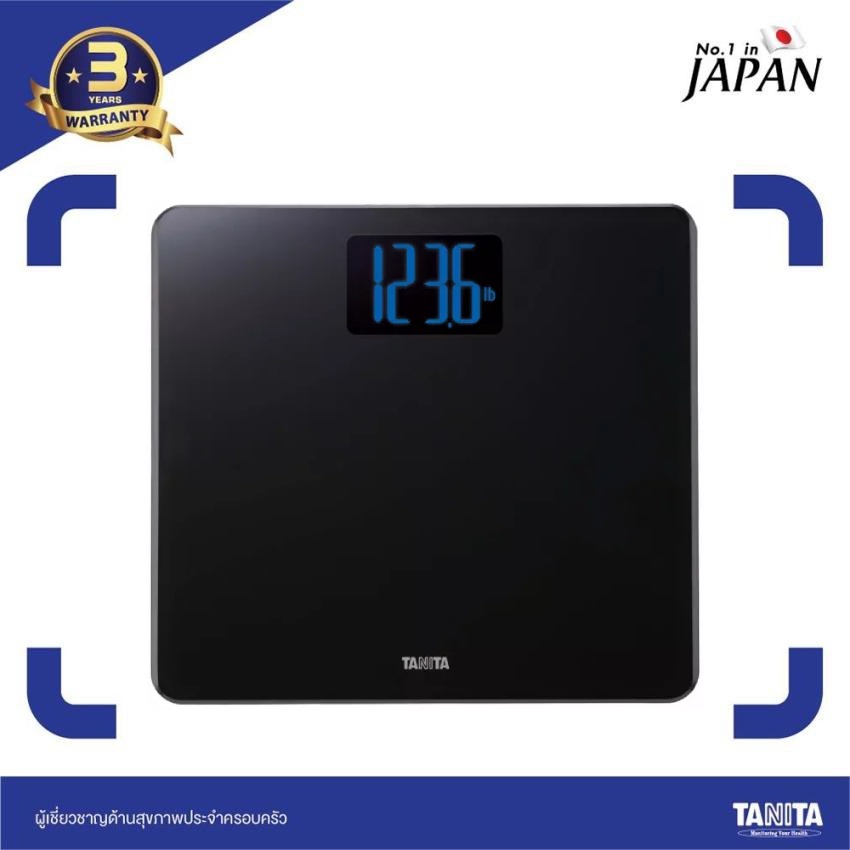 TANITA เครื่องชั่งน้ำหนักบุคคลแบบดิจิทัล รุ่น HD-366 สีดำ