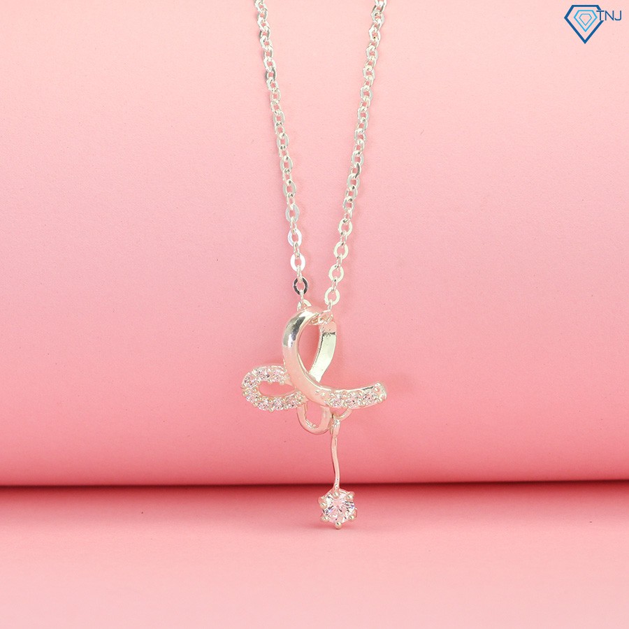 สร้อยคอผีเสื้อเงิน 925 สําหรับผู้หญิงหินสวยงาม DCN0429 TNJ Jewelry