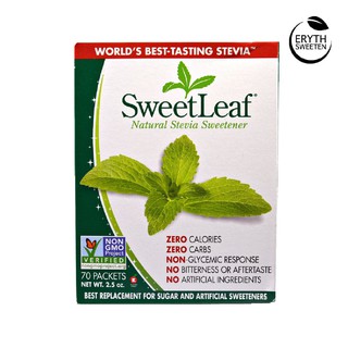 สตีเวีย หญ้าหวานสกัด (Stevia) ธรรมชาติ100% [Keto/Clean] ตรา SweetLeaf (35 ซอง) เหมาะกับคีโต ผู้ป่วยเบาหวาน คนรักสุขภาพ