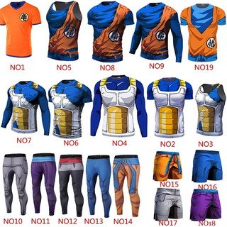 เสื้อยืดแขนสั้นลําลอง แบบแห้งเร็ว พิมพ์ลายอนิเมะ DragonBall Z Dbz Goku สําหรับผู้ชาย ใส่ไปยิม เพาะกาย