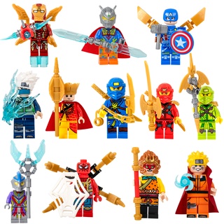 การ์ตูน Wukong Tang Monk Building Blocks ของเล่นสําหรับเด็ก Minifigures ของขวัญวันเกิด