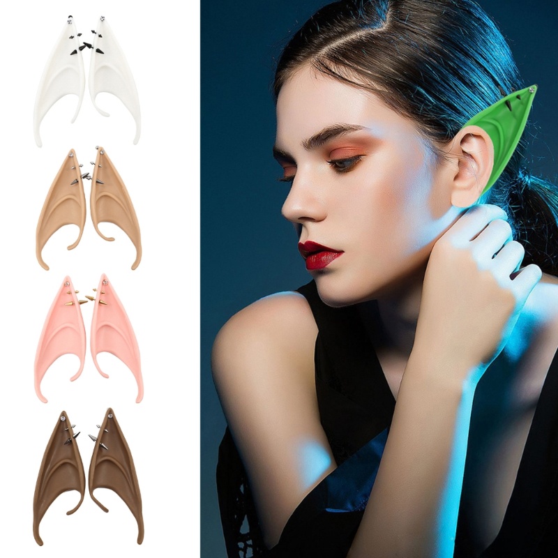 Niki Goblin Ears Elf Ears Studs ฮาโลวีนคอสเพลย์แต่งตัว Fairies Elf ต่างหู