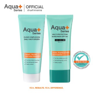 [AQUA9 ลด 130.-] AquaPlus Clear Complexion Daily Moisturizer &amp; Multi-Protection Sunscreen SPF50+/PA++++