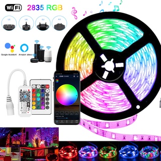 สายไฟ Led WIFI บลูทูธ RGB 2835 5050 SMD 20 ม. 25 ม. 30 ม. กันน้ํา สําหรับตกแต่งห้อง