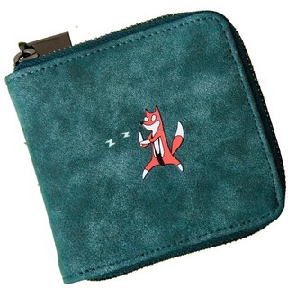 BATU Wallet -Animal the series  : Green fox กระเป๋าสตางค์ใบสั้นน่ารักๆ