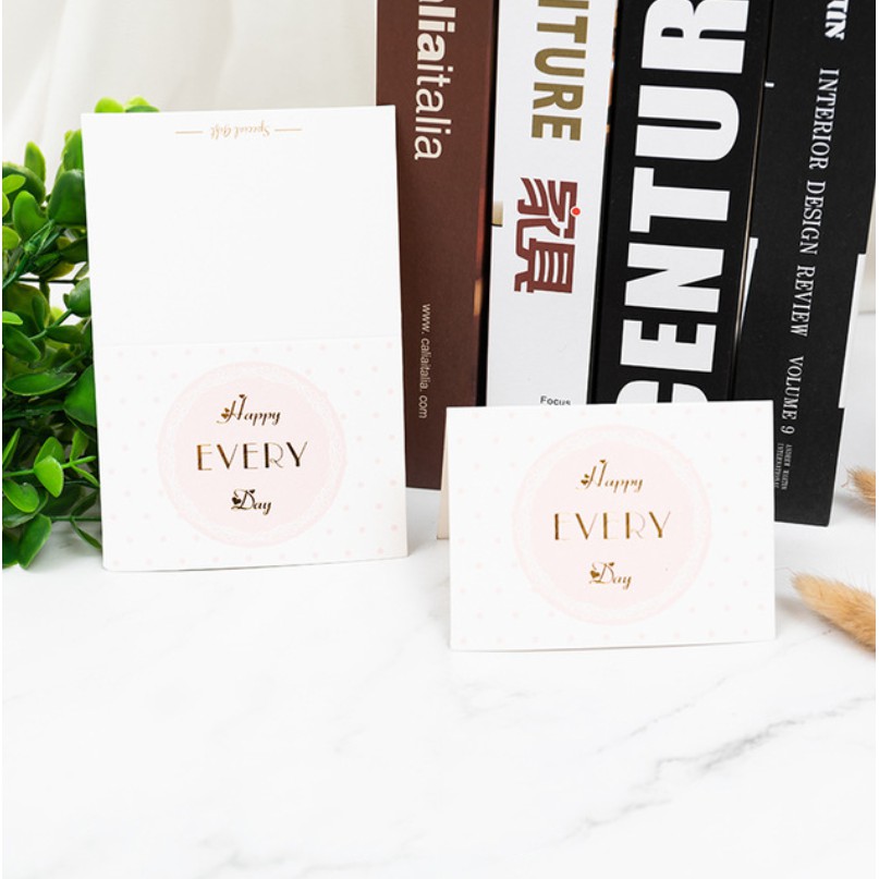 การ์ดอวยพรวันเกิด ลาย Thank You สีบรอนซ์ จํานวน 5 ชิ้น - รูปที่ 7