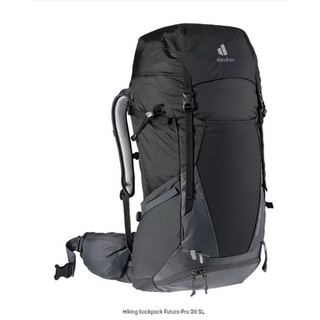 เป้ deuter รุ่น Futura Pro 38SL โลโก้ใหม่ ปี 2021 สีดำ - เทา Black Graphite , สีส้ม Redwood Lava