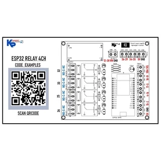 ESP32 30 Pin relay 4 ch (พร้อมคู่มือ)