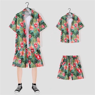 【หลายตัวเลือก】 🌴เสื้อฮาวายแขนสั้น เสื้อเชิ้ตลายดอก + กางเกงชายหาด เสื้อเชิ้ตสไตล์เกาหลี กางเกงขาสั้นเอวยางยืดชายสไตล์เกาหลี เสื้อสงกรานต์ ทรงหลวม ใส่แล้วเท่ ระบายความร้อนดีเยี่ยม ราคาถูก🌴 พร้อมส่ง เรือ