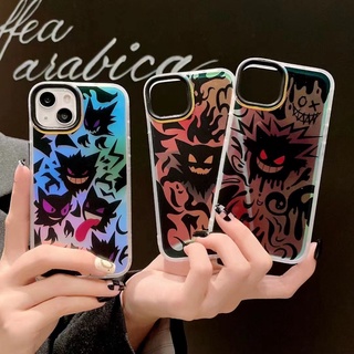 Laser Gradient เคสโทรศัพท์สำหรับ Case Iphone 13 12 11 Pro Max XR X XS MAX ขนาดเล็ก Ghost Illustration อะคริลิค DROP Resistant