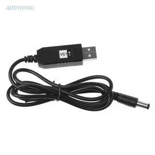 Add Usb Dc 5V To Dc 12V 2 . 1X5 . 5 มม. Male Step - Up อะแดปเตอร์แปลงสายเคเบิ้ลสําหรับเครื่องวัดแรงดันไฟฟ้า