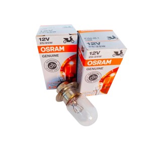 ถูกที่สุด หลอดไฟหน้า มอเตอร์ไซค์ Osram 12V 25/25 W T19 หลอดไฟ ออสแรม