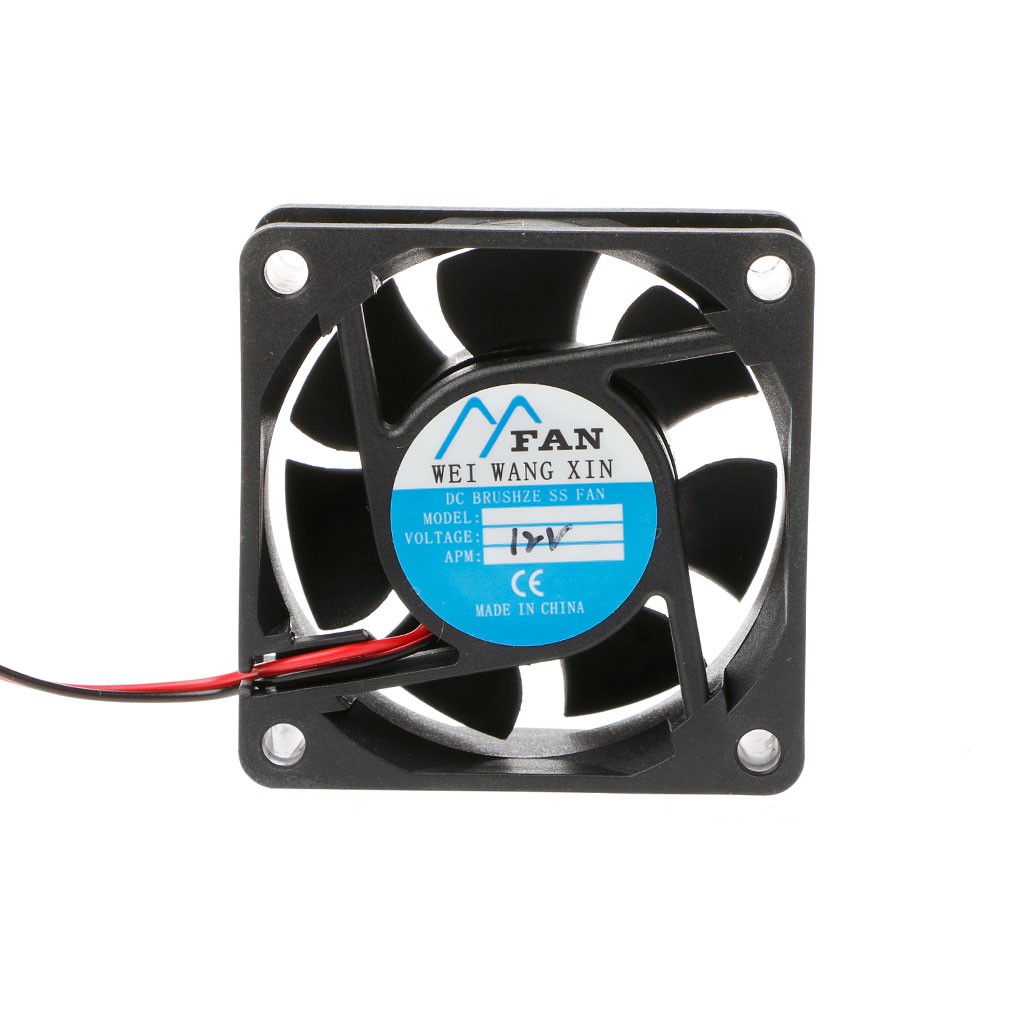S 60mm×60mm×25mm DC 12V 24V 2-Pin Cooler Brushless PC CPU Case Cooling Fan 60