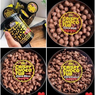 พร้อมส่งยกลัง 24 กระปุก ,🤗🤗 NIM CRISPY CHOCO TOB คริสปี้โชโค ขนมเคลือบช็อคโกแลต พร้อมเสริฟ 3 แบบให้เลือก