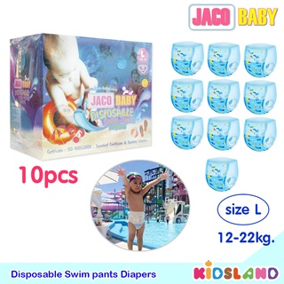 Jaco Baby กางเกงผ้าอ้อม สำหรับว่ายน้ำ Disposable Swim pants Diapers [Size L] [แพ็ค 10 ชิ้น]