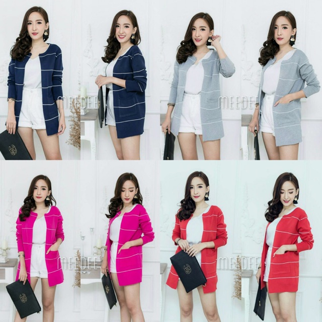 Stripe Knit Cardigan