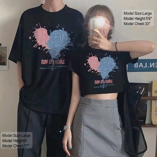 2022 Summer Couples Short Sleeved t-Shirt New Long Short Men Women Fashion tee korean printed top