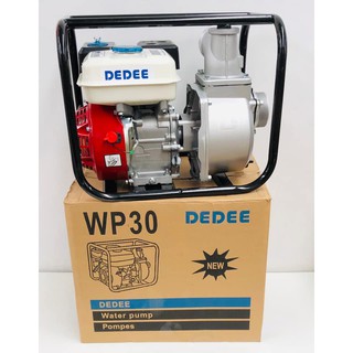 เครื่องสูบน้ำเบนซินชนปั๊ม 3 นิ้ว เครื่องยนต์ 6.5 HP DEDEE รุ่น WP30