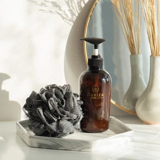 ใยขัดผสม Antibac!! Auriza Black Charcoal Bath Lilly ใยขัดผิวสำหรับอาบน้ำ