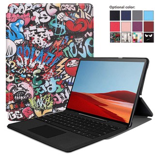 Surface Pro X เคส 13 นิ้ว บาง + หนัง PU กันกระแทก สําหรับ Microsoft Go 2 3 Pro 4 5 6 7 8