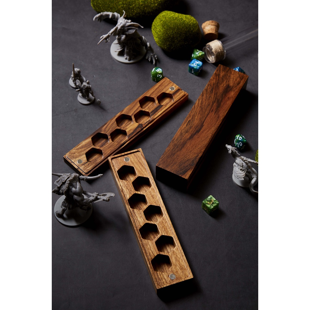 Dice Vault DnD | ZEBRA WOOD | Dice Vault | RPG Dice Set | Dungeons and Dragons Dice | DnD Dice Set |